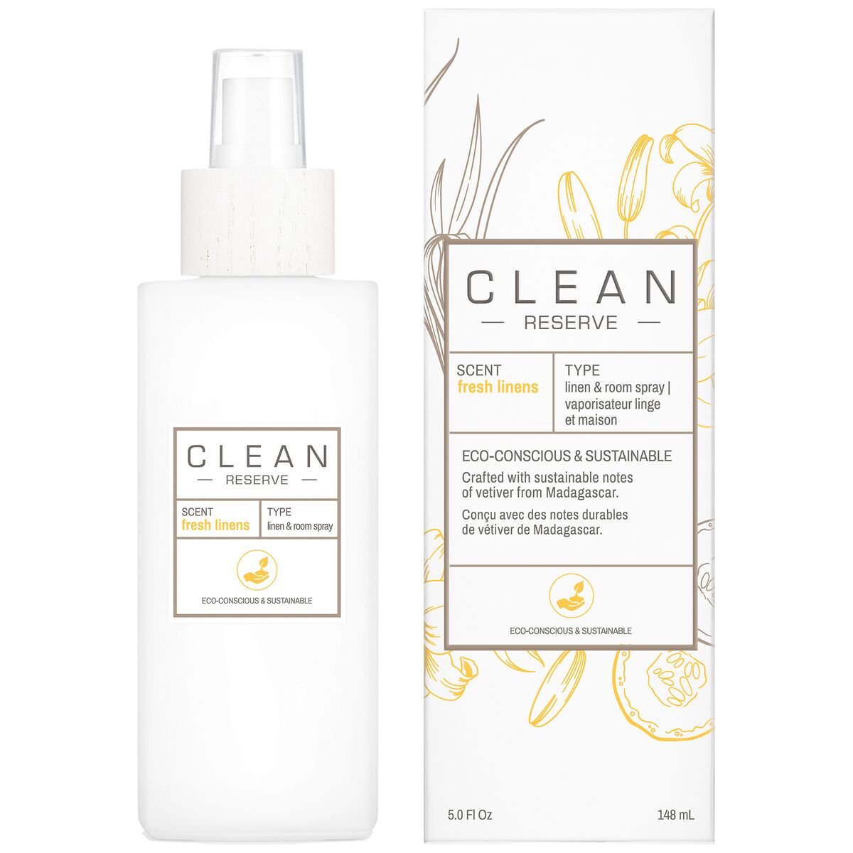 Clean Space Linen & Room Spray Fresh Linens