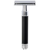 Edwin Jagger Safety Razor DE86 Rubber Coated Black