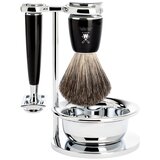 Mühle Rytmo Pure Badger Set 4-pcs, Safety Razor Black